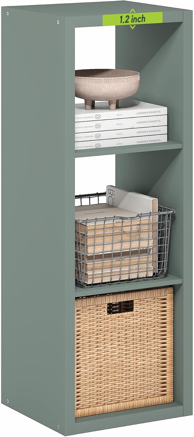 4-Cube Open Back Storage Organizer, White, Multi-Purpose Shelf