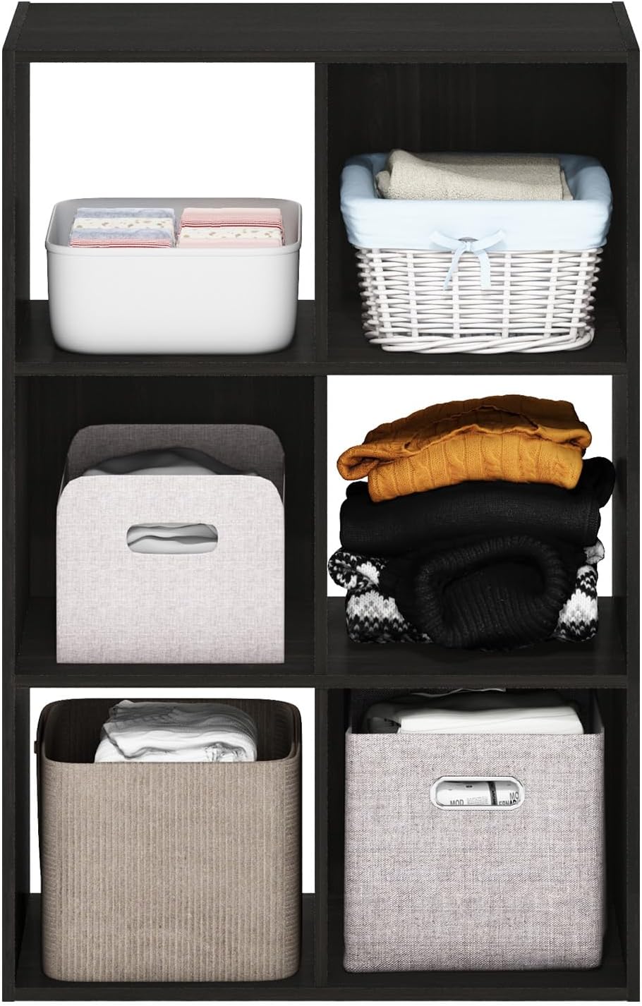 9-Cube Open Shelf Closet Organizer, White, Wardrobe and Bedroom Storage