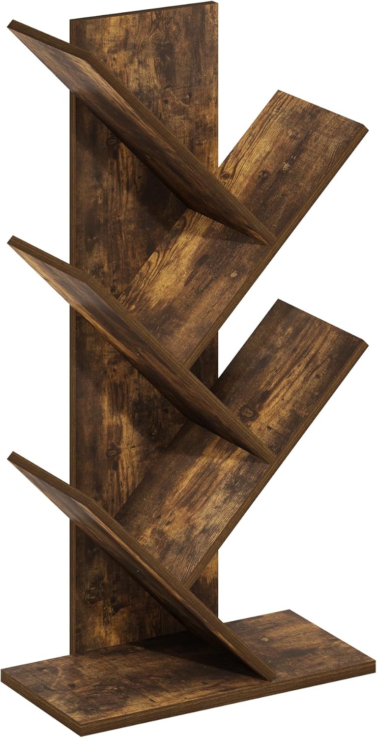 7-Cube Bookshelf, White, Bookcase for Living Room, Bedroom, Home Office