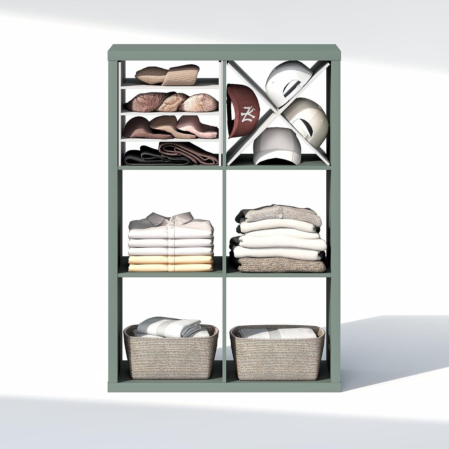 H-Shelf Cube Insert, Fits Extra Thick Cubes, White, Modular Storage Solution