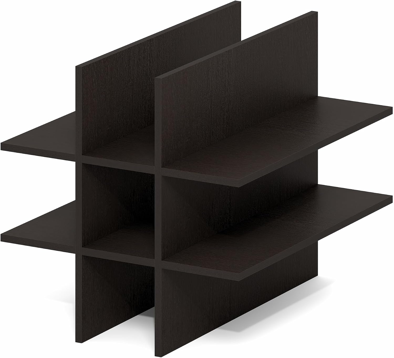 2-Tier Cube Insert Shelf, H-Shelf Organizer, Fits 3x3 Cubes and Kallax, White