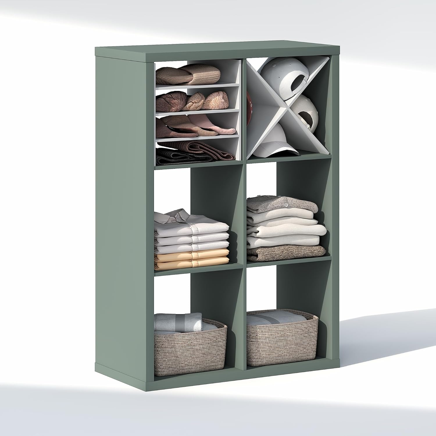 H-Shelf Cube Insert, Fits Extra Thick Cubes, White, Modular Storage Solution