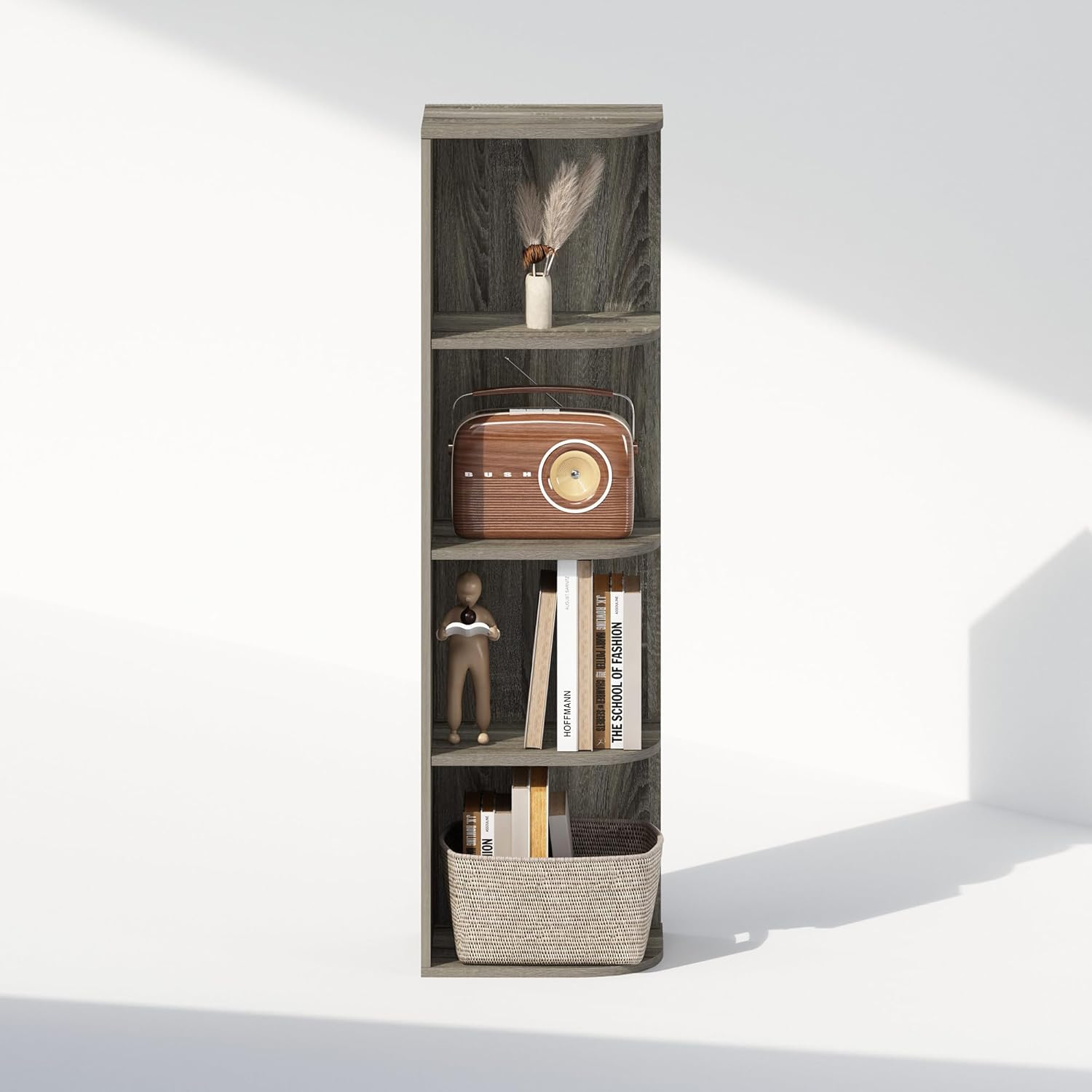 5-Cube Reversible Closet Shelf Organizer, White, Storage for Bedroom or Closet