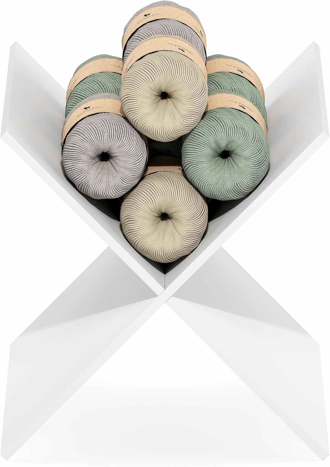 2-Tier Cube Insert Shelf, H-Shelf Organizer, Fits 3x3 Cubes and Kallax, White