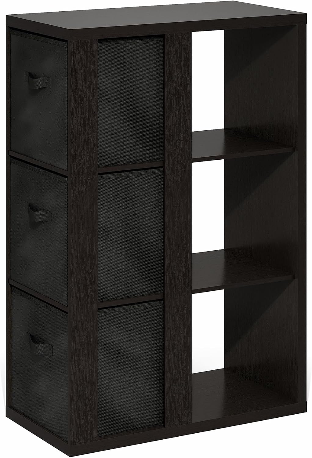 8-Cube Horizontal Bookshelf, White, Cube Storage Organizer for Bedroom & Living Room