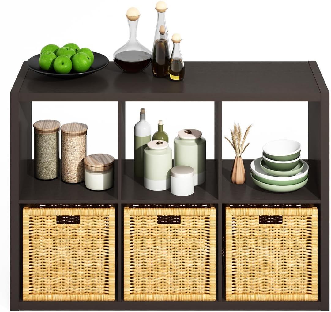 5-Cube Reversible Closet Shelf Organizer, White, Storage for Bedroom or Closet