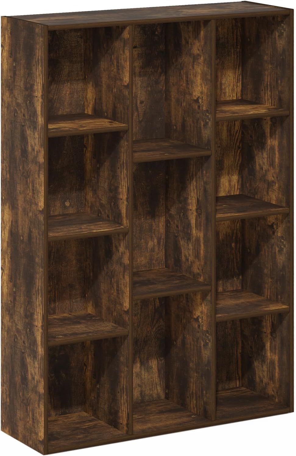 7-Cube Bookshelf, White, Bookcase for Living Room, Bedroom, Home Office