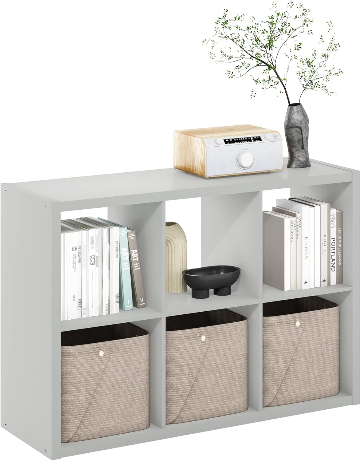 4-Cube Open Back Storage Organizer, White, Multi-Purpose Shelf
