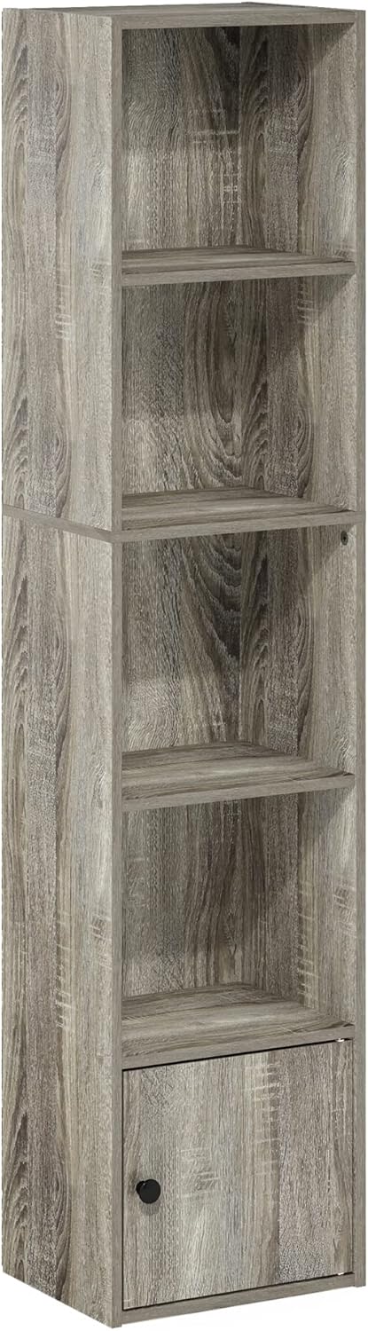 7-Cube Bookshelf, White, Bookcase for Living Room, Bedroom, Home Office