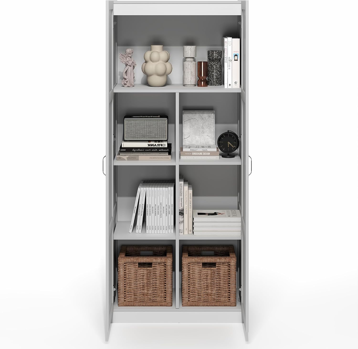 5-Cube Closed Back Bookshelf, Extra Thick Frame, Dark Oak, Storage Organizer