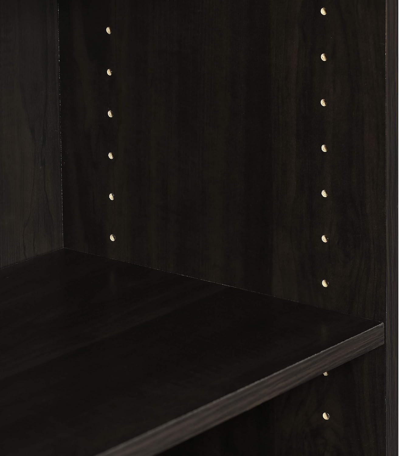 5-Cube Closed Back Bookshelf, Extra Thick Frame, Dark Oak, Storage Organizer