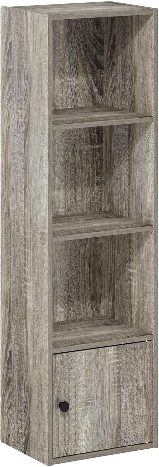 7-Cube Bookshelf, White, Bookcase for Living Room, Bedroom, Home Office