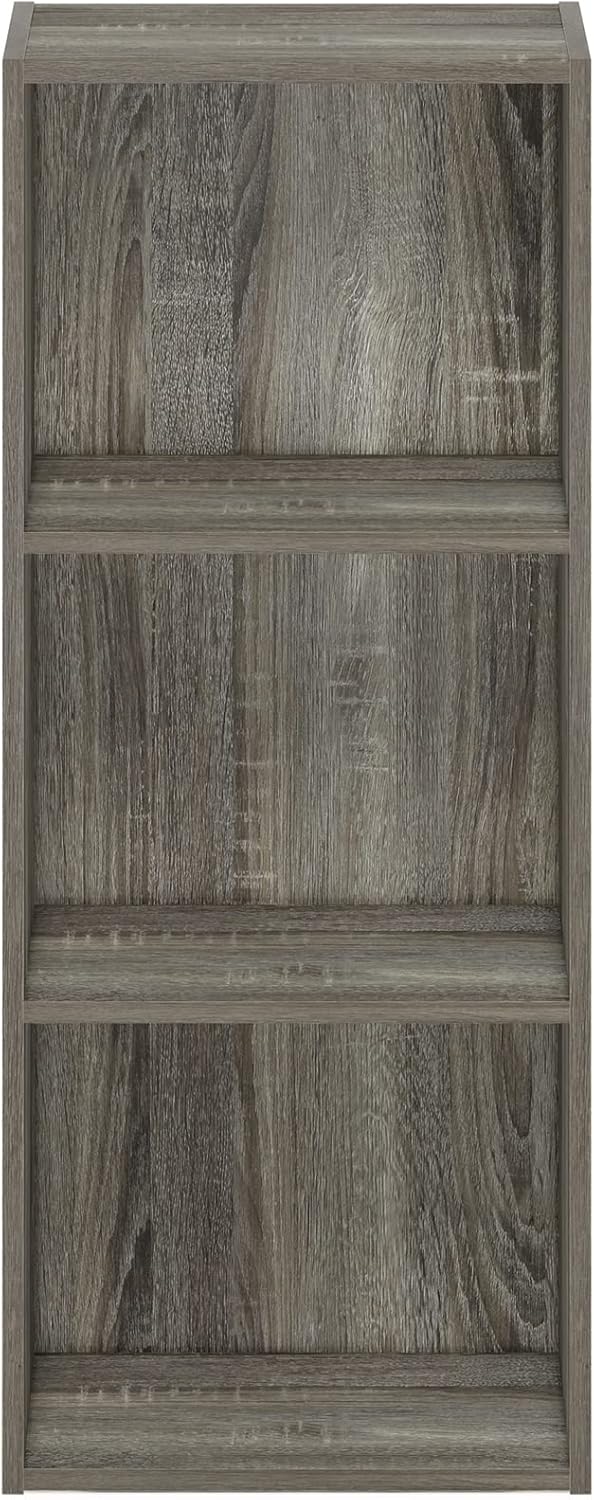 7-Cube Bookshelf, White, Bookcase for Living Room, Bedroom, Home Office