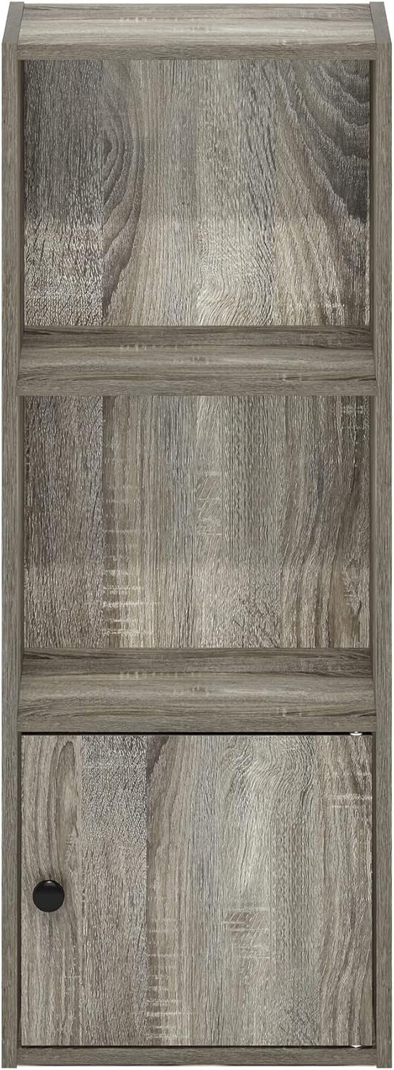 7-Cube Bookshelf, White, Bookcase for Living Room, Bedroom, Home Office