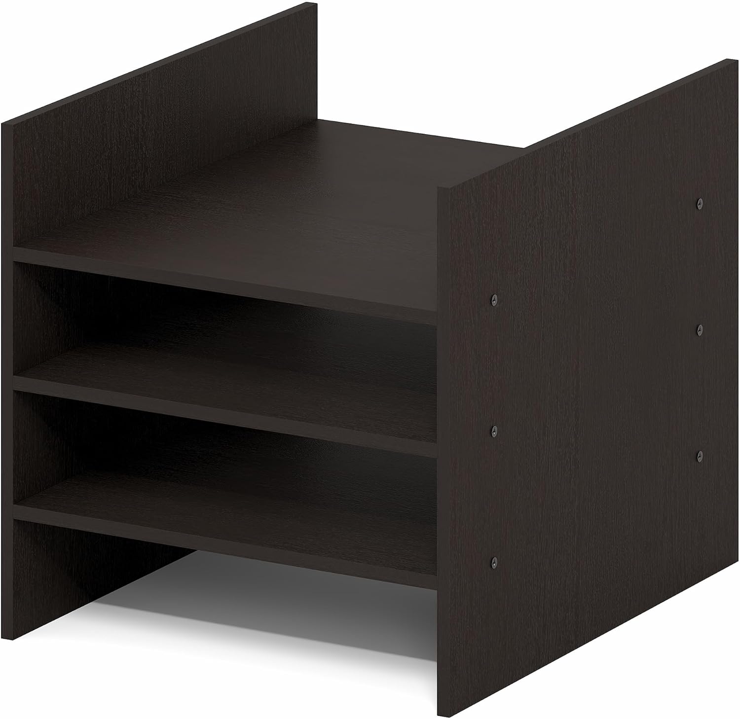 2-Tier Cube Insert Shelf, H-Shelf Organizer, Fits 3x3 Cubes and Kallax, White