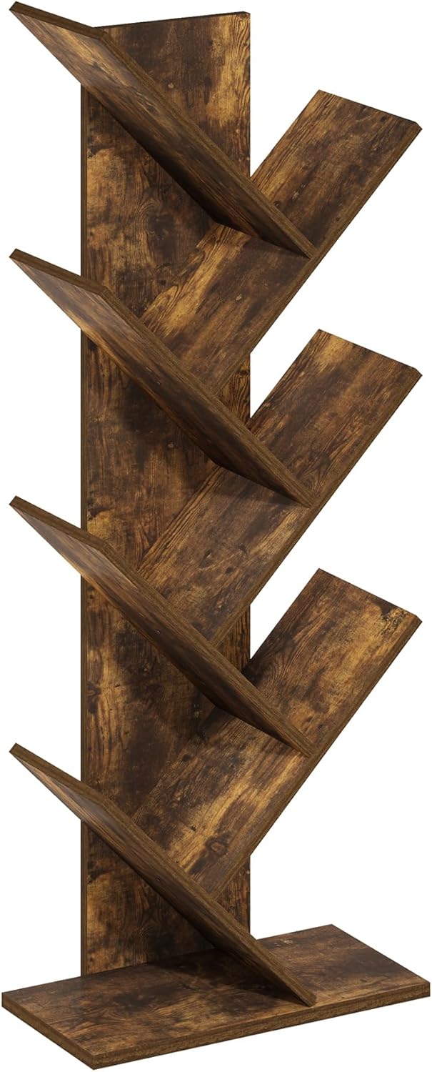 7-Cube Bookshelf, White, Bookcase for Living Room, Bedroom, Home Office