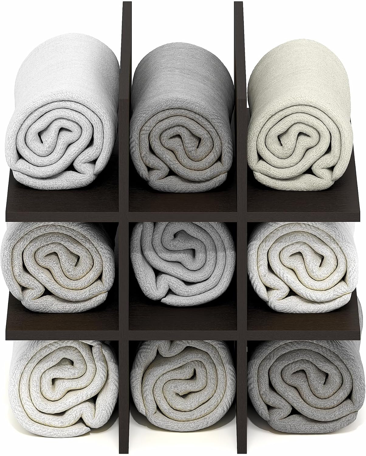 2-Tier Cube Insert Shelf, H-Shelf Organizer, Fits 3x3 Cubes and Kallax, White