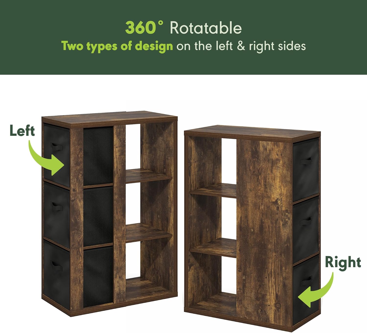 8-Cube Horizontal Bookshelf, White, Cube Storage Organizer for Bedroom & Living Room