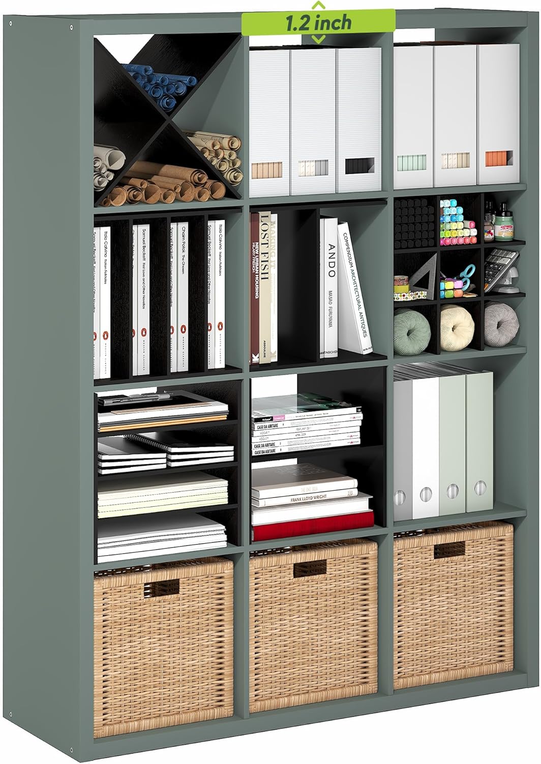 4-Cube Open Back Storage Organizer, White, Multi-Purpose Shelf