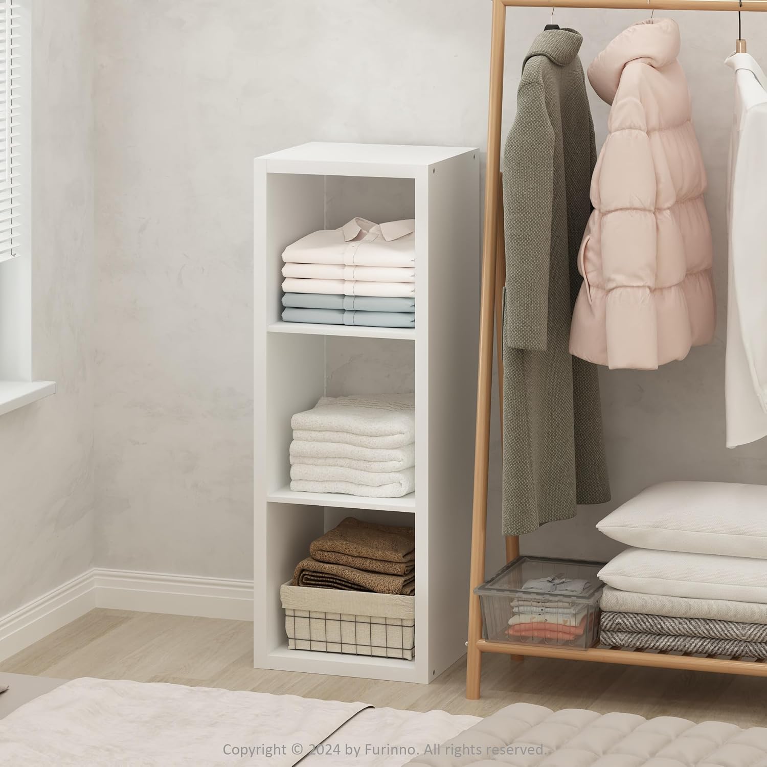 H-Shelf Cube Insert, Fits Extra Thick Cubes, White, Modular Storage Solution