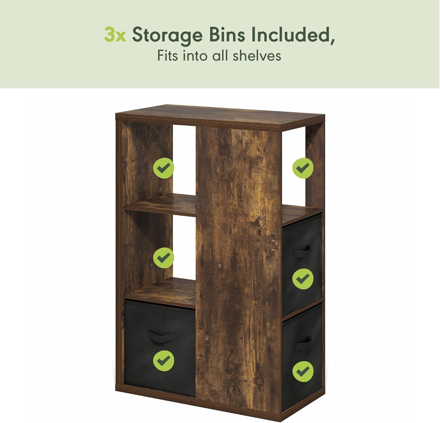 8-Cube Horizontal Bookshelf, White, Cube Storage Organizer for Bedroom & Living Room