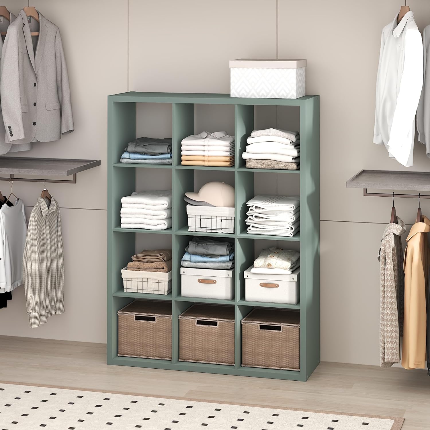 H-Shelf Cube Insert, Fits Extra Thick Cubes, White, Modular Storage Solution