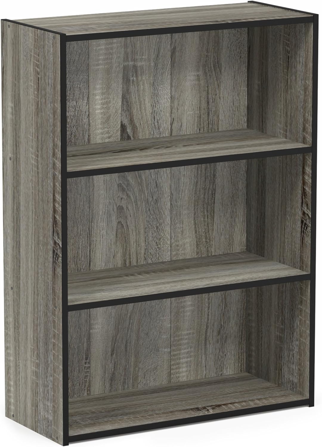 5-Cube Closed Back Bookshelf, Extra Thick Frame, Dark Oak, Storage Organizer