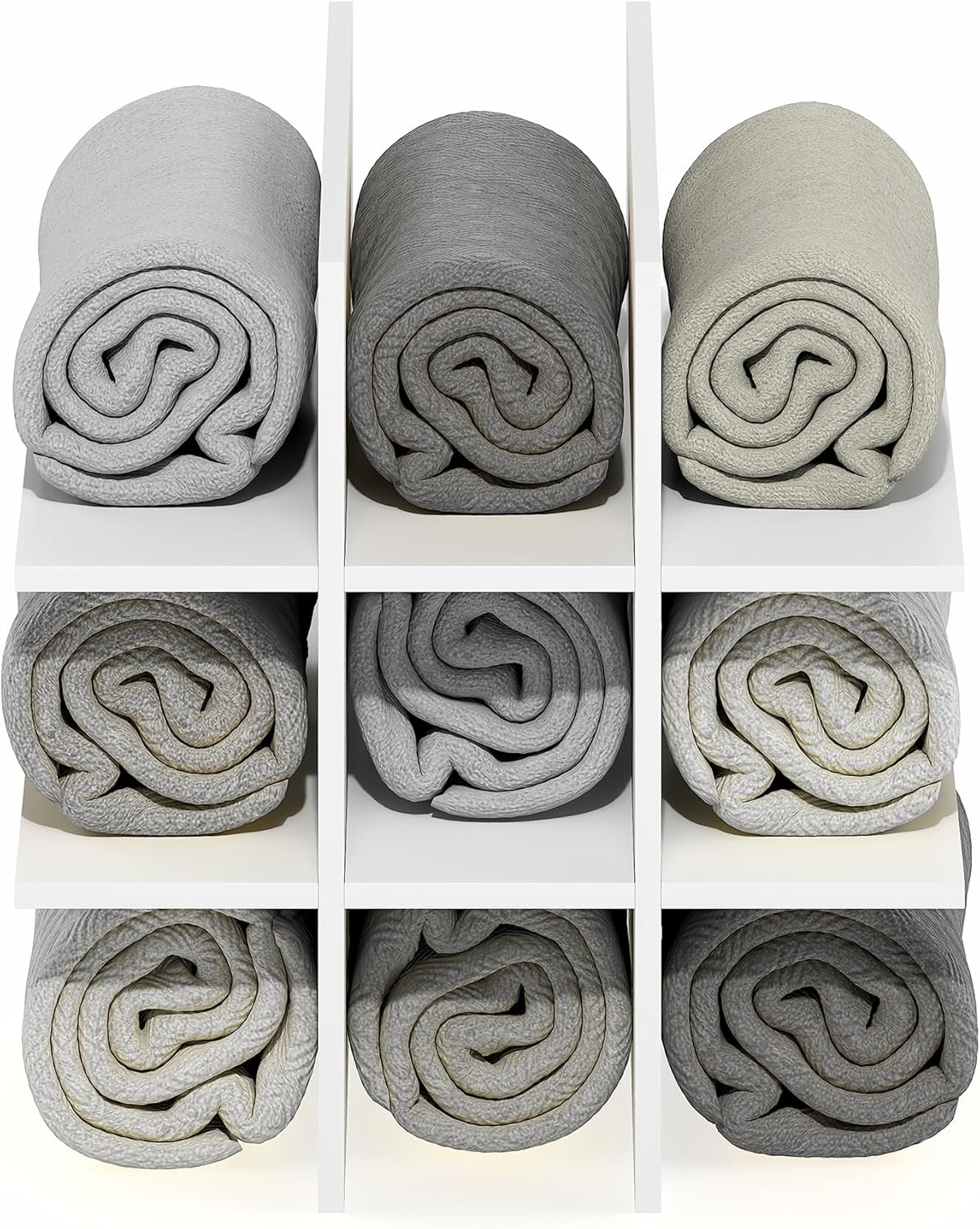 2-Tier Cube Insert Shelf, H-Shelf Organizer, Fits 3x3 Cubes and Kallax, White