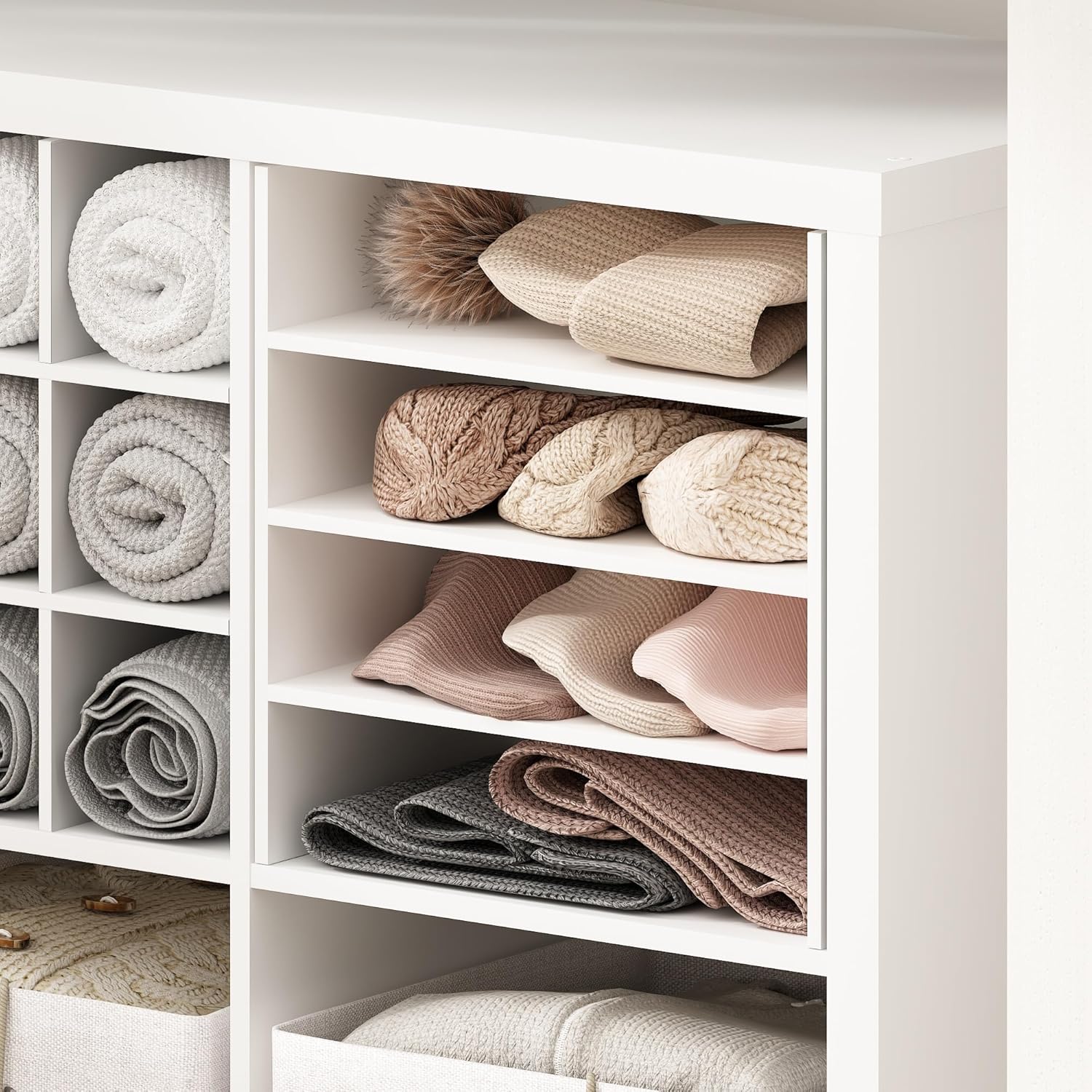 H-Shelf Cube Insert, Fits Extra Thick Cubes, White, Modular Storage Solution