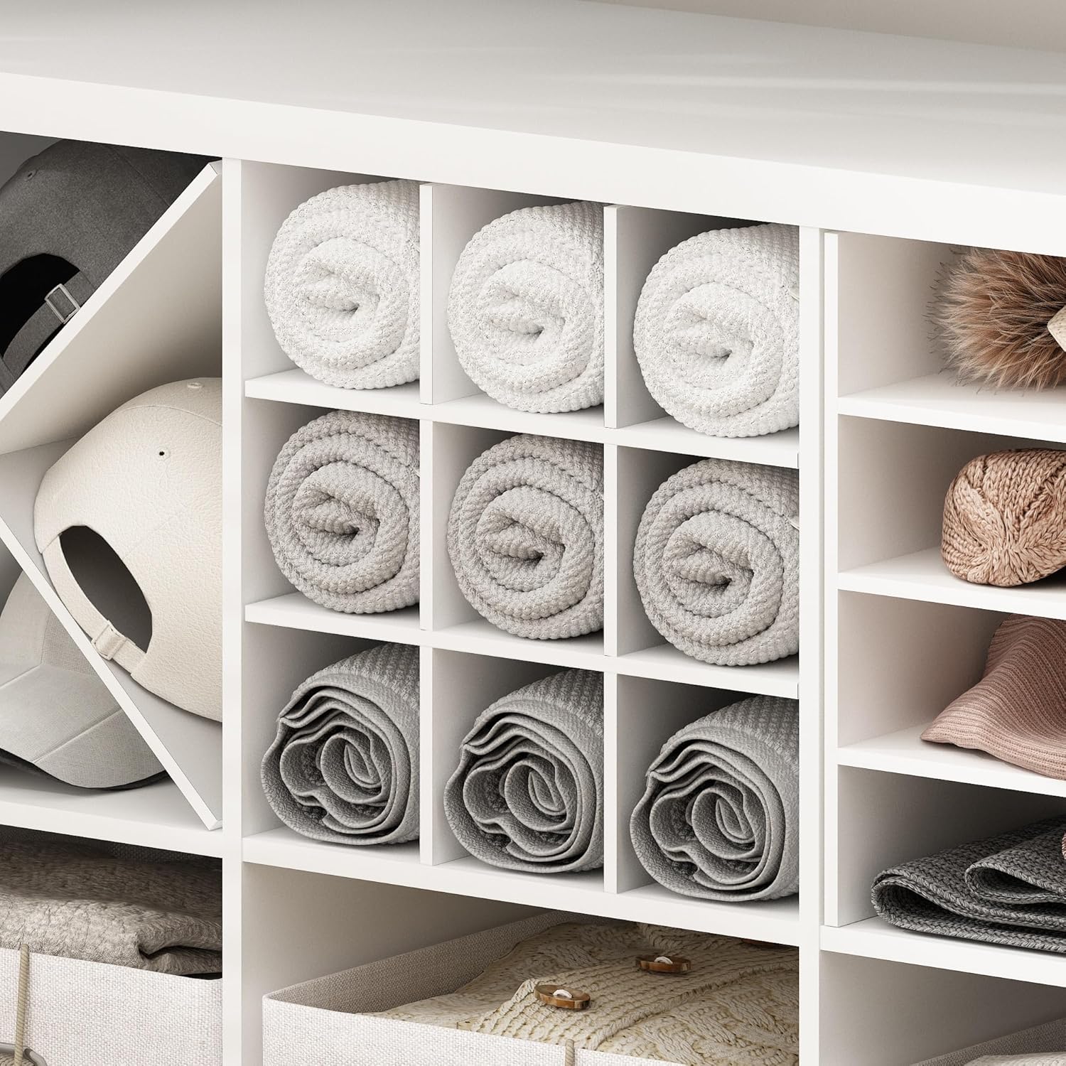 H-Shelf Cube Insert, Fits Extra Thick Cubes, White, Modular Storage Solution