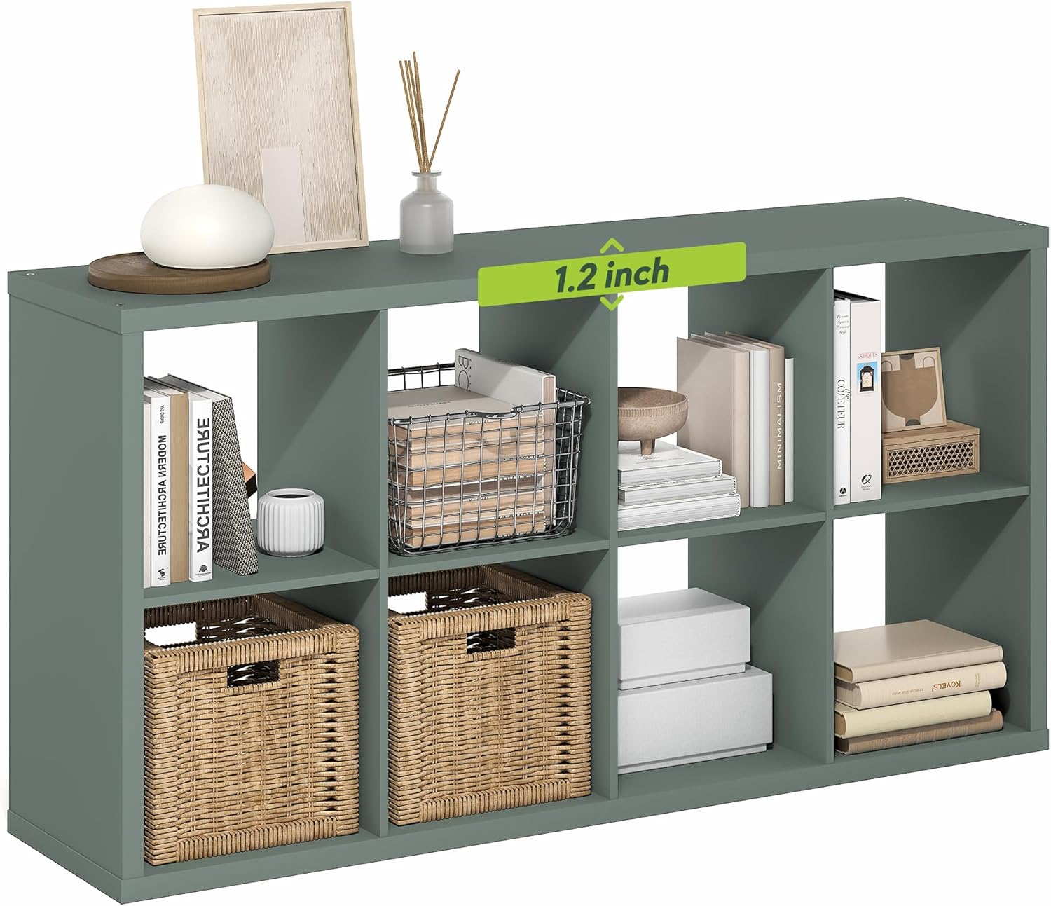 4-Cube Open Back Storage Organizer, White, Multi-Purpose Shelf