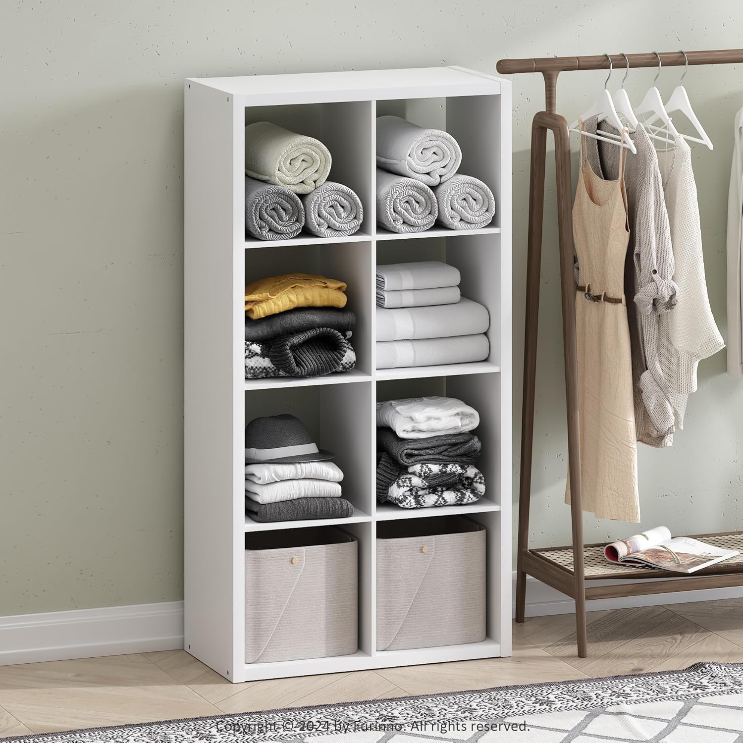 H-Shelf Cube Insert, Fits Extra Thick Cubes, White, Modular Storage Solution