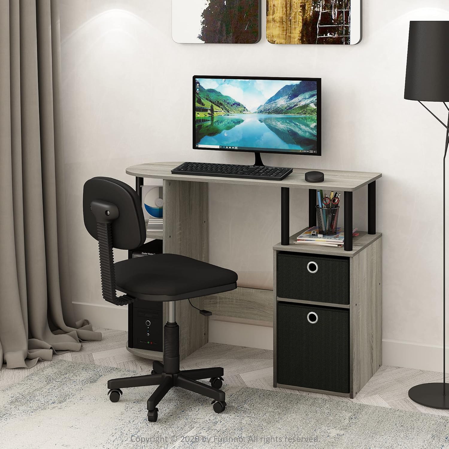 16-Cube Open Storage Shelf, Extra Thick Frame, White, Display & Organization