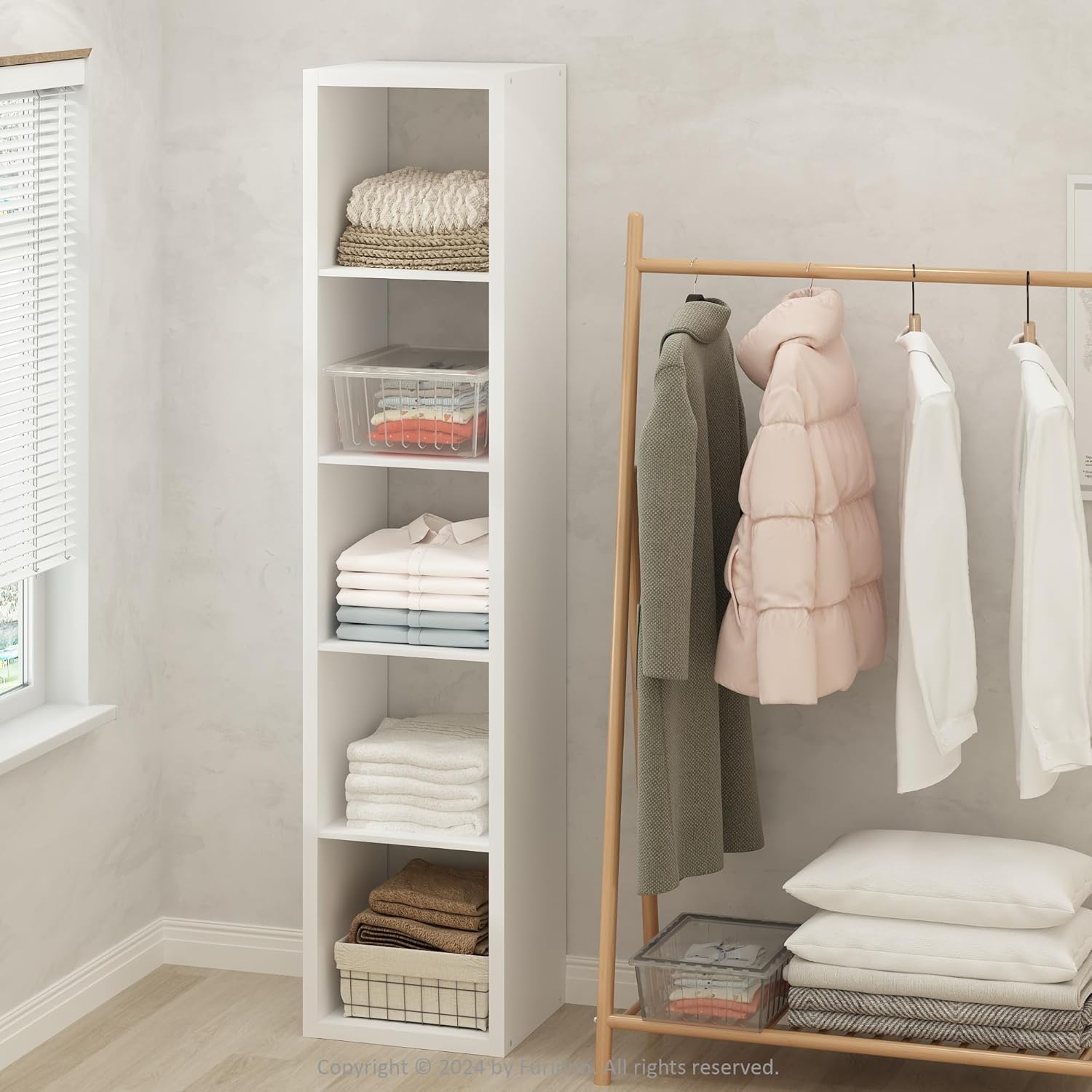 H-Shelf Cube Insert, Fits Extra Thick Cubes, White, Modular Storage Solution