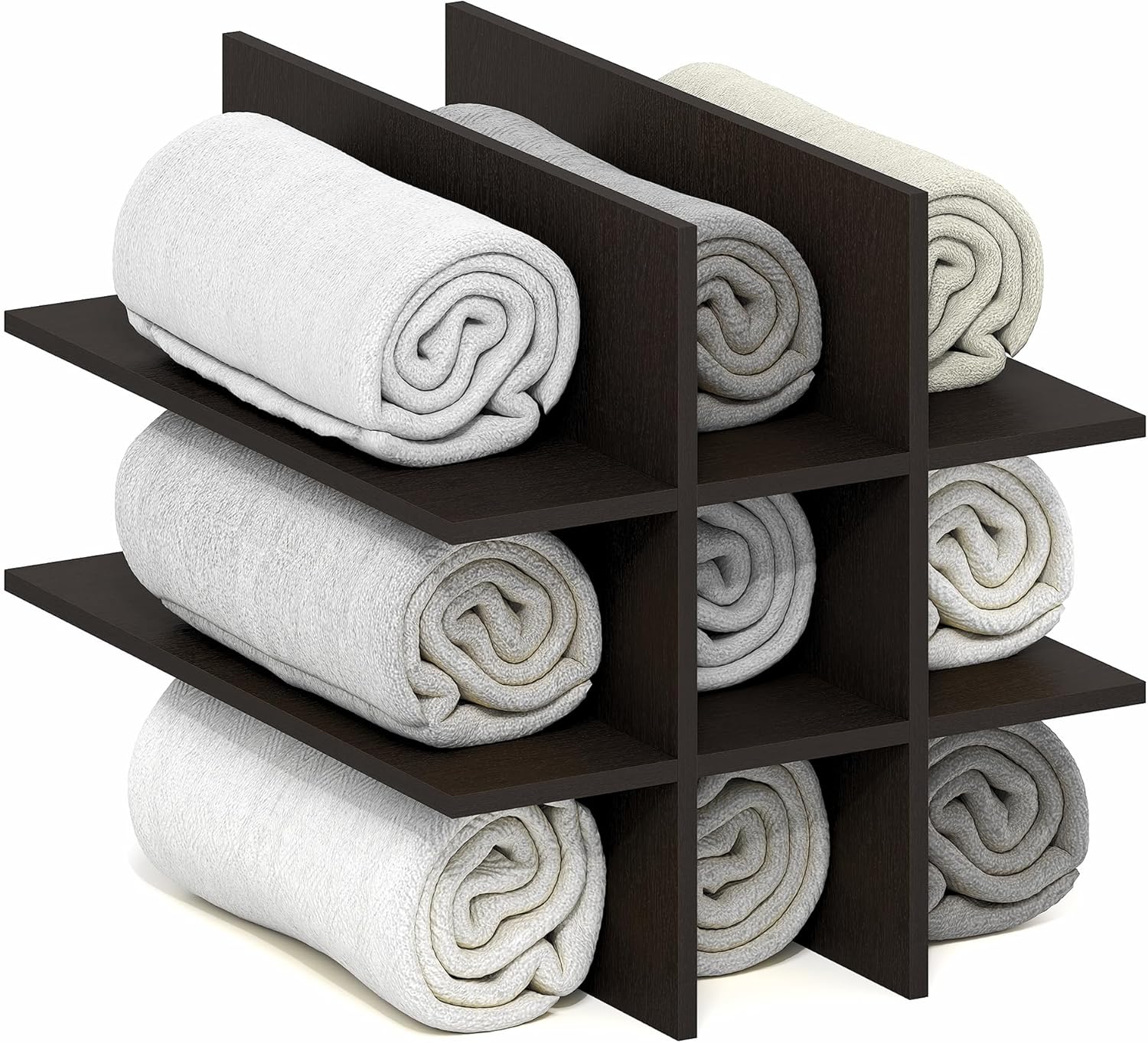 2-Tier Cube Insert Shelf, H-Shelf Organizer, Fits 3x3 Cubes and Kallax, White