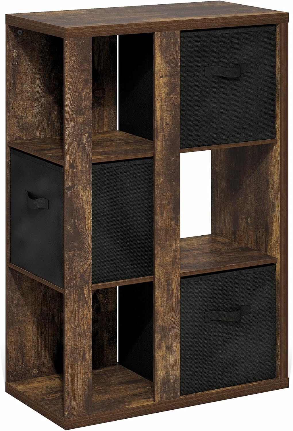 8-Cube Horizontal Bookshelf, White, Cube Storage Organizer for Bedroom & Living Room