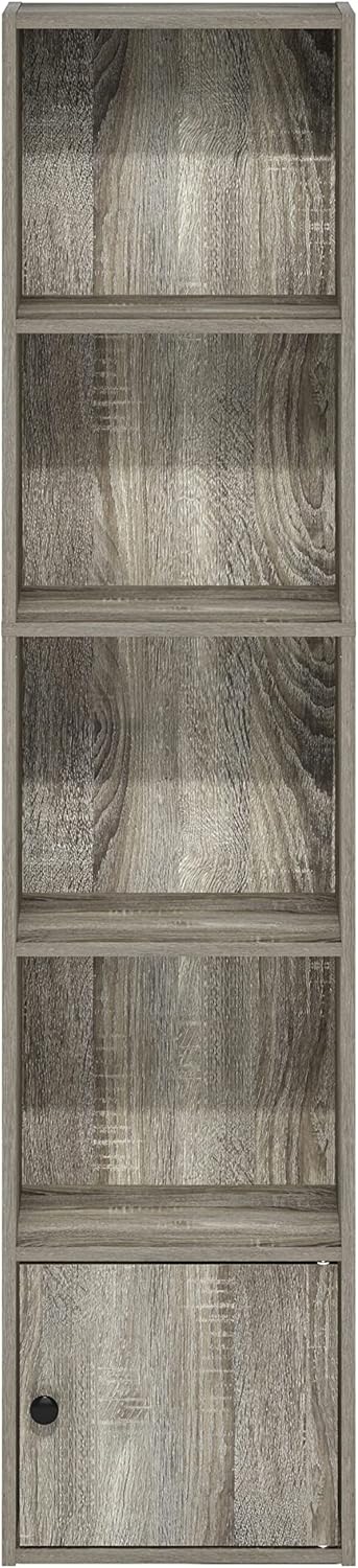 7-Cube Bookshelf, White, Bookcase for Living Room, Bedroom, Home Office