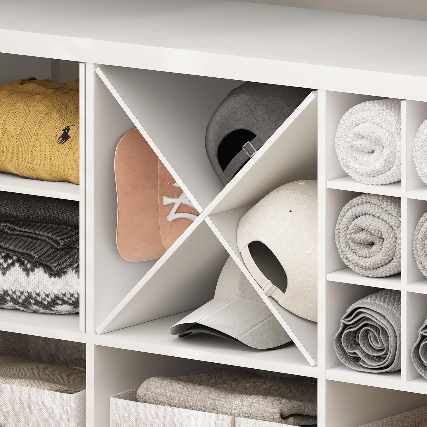 H-Shelf Cube Insert, Fits Extra Thick Cubes, White, Modular Storage Solution