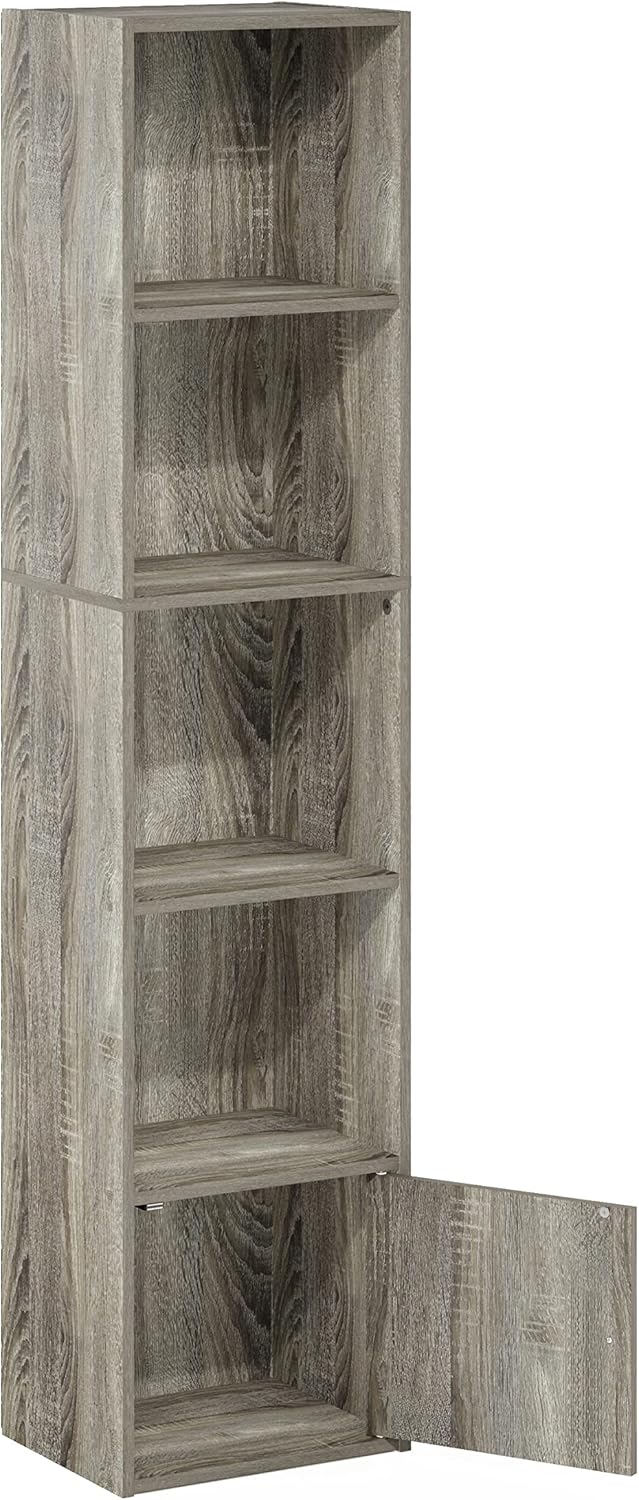 7-Cube Bookshelf, White, Bookcase for Living Room, Bedroom, Home Office