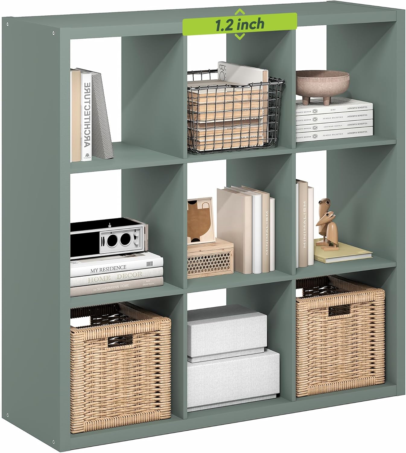 4-Cube Open Back Storage Organizer, White, Multi-Purpose Shelf