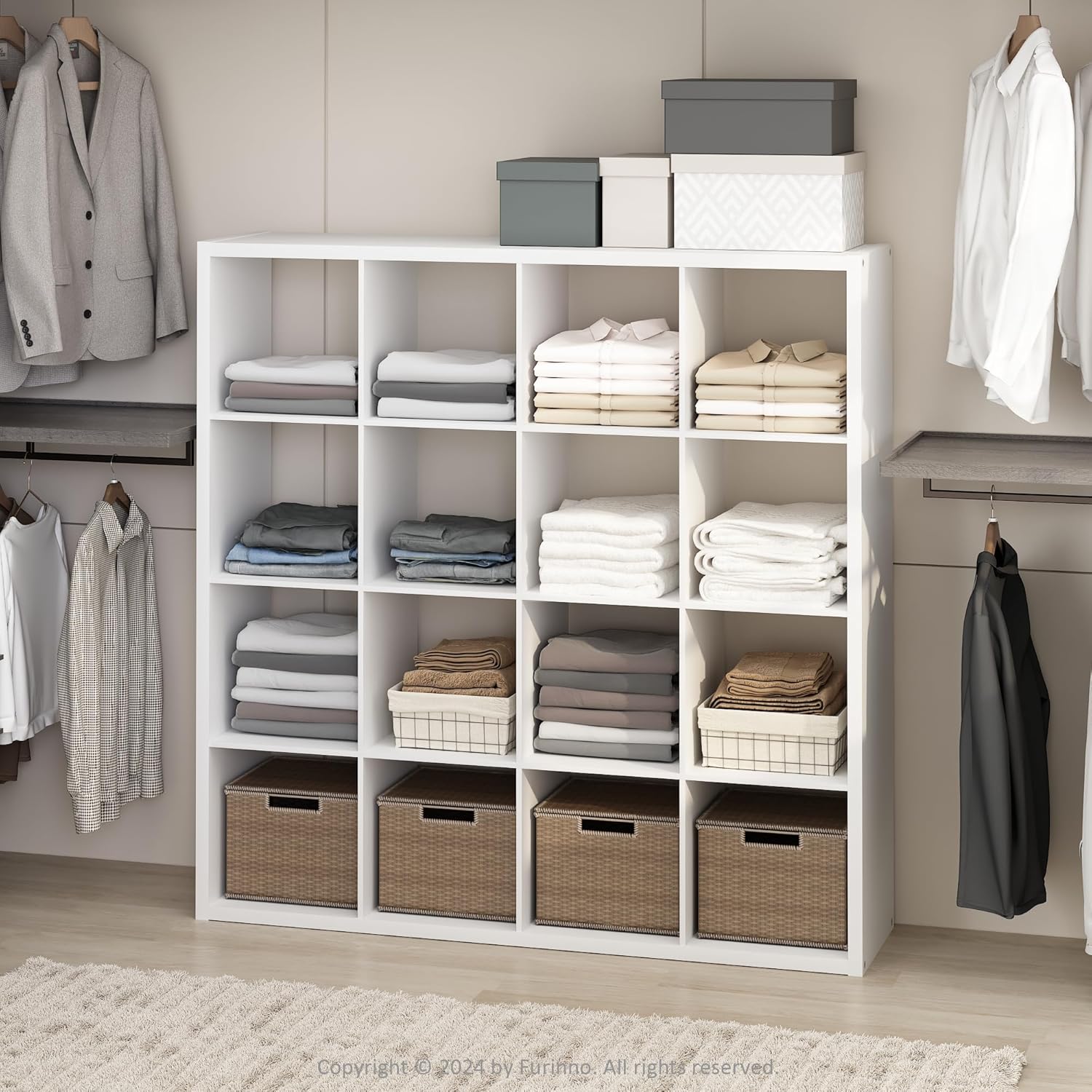 H-Shelf Cube Insert, Fits Extra Thick Cubes, White, Modular Storage Solution