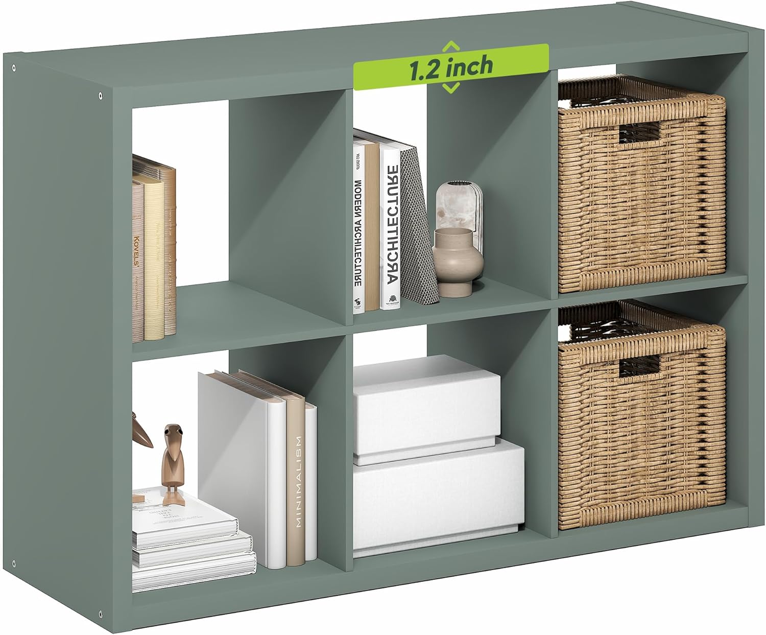 4-Cube Open Back Storage Organizer, White, Multi-Purpose Shelf