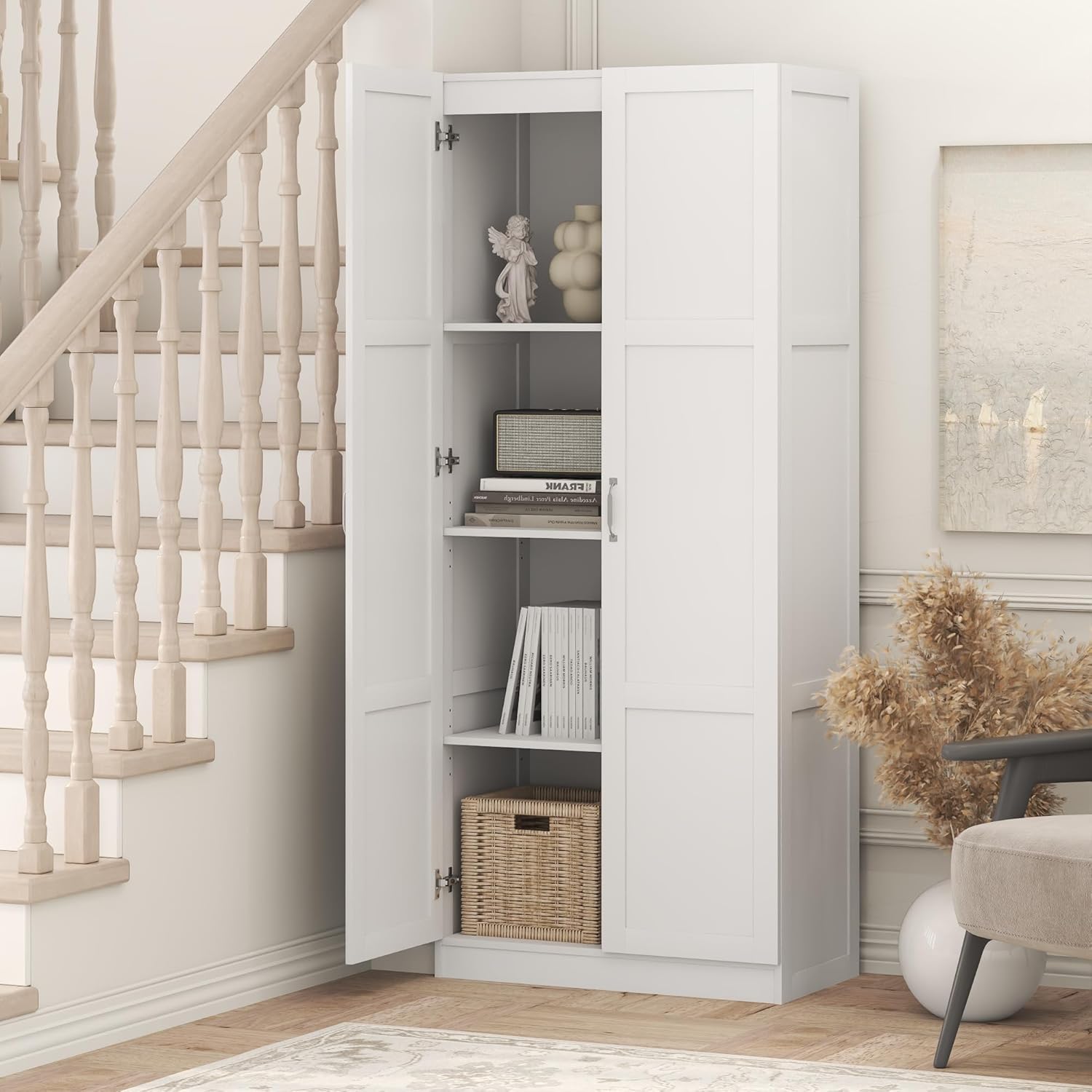 5-Cube Closed Back Bookshelf, Extra Thick Frame, Dark Oak, Storage Organizer