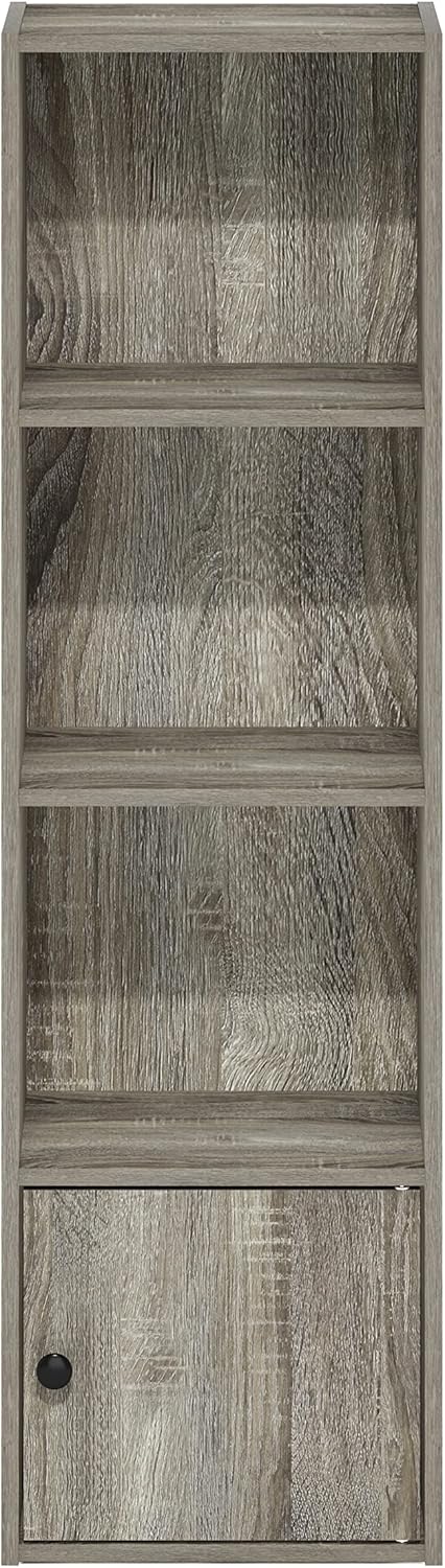 7-Cube Bookshelf, White, Bookcase for Living Room, Bedroom, Home Office