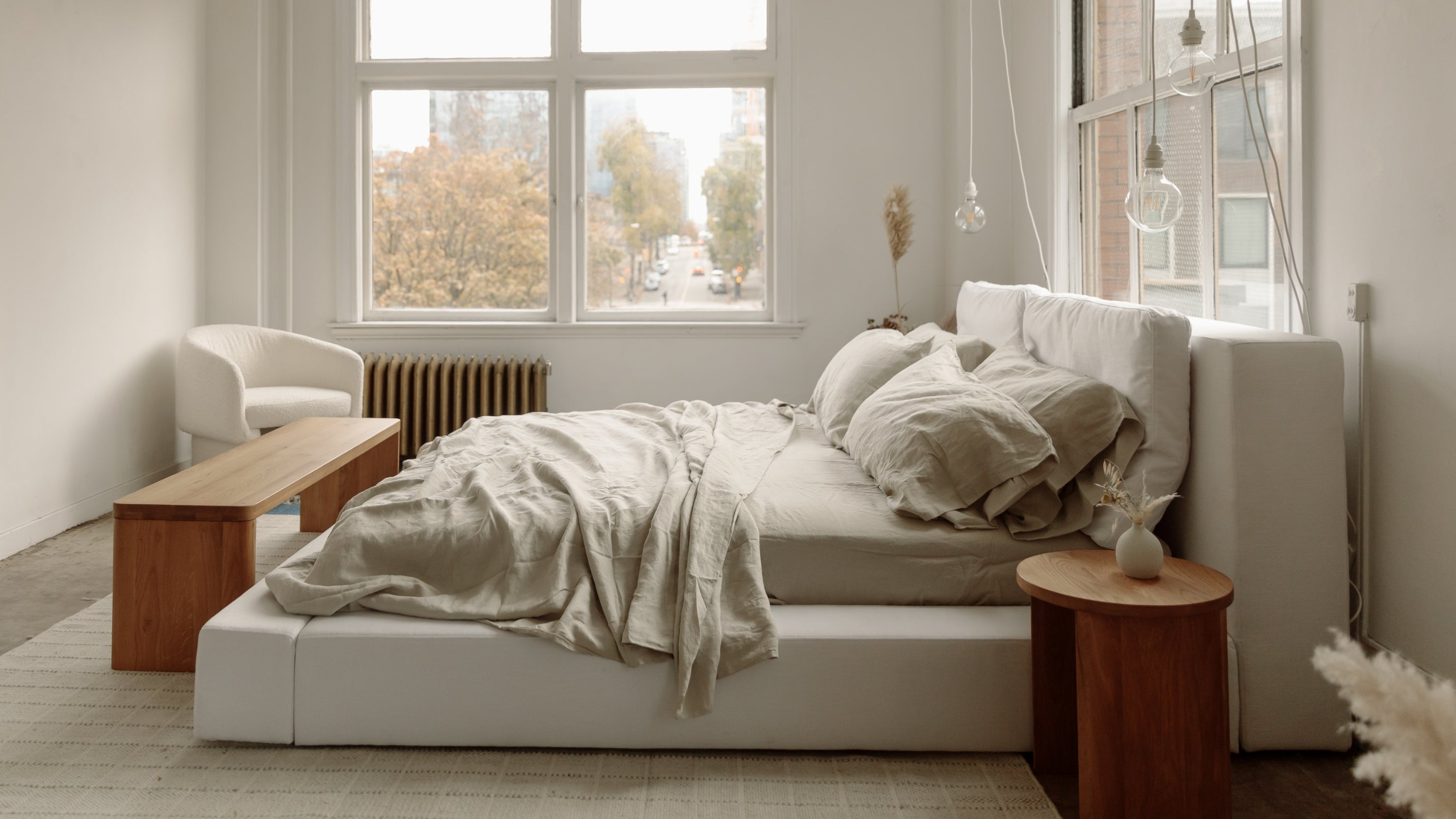 Oak Bench for 2, Dining or Entryway