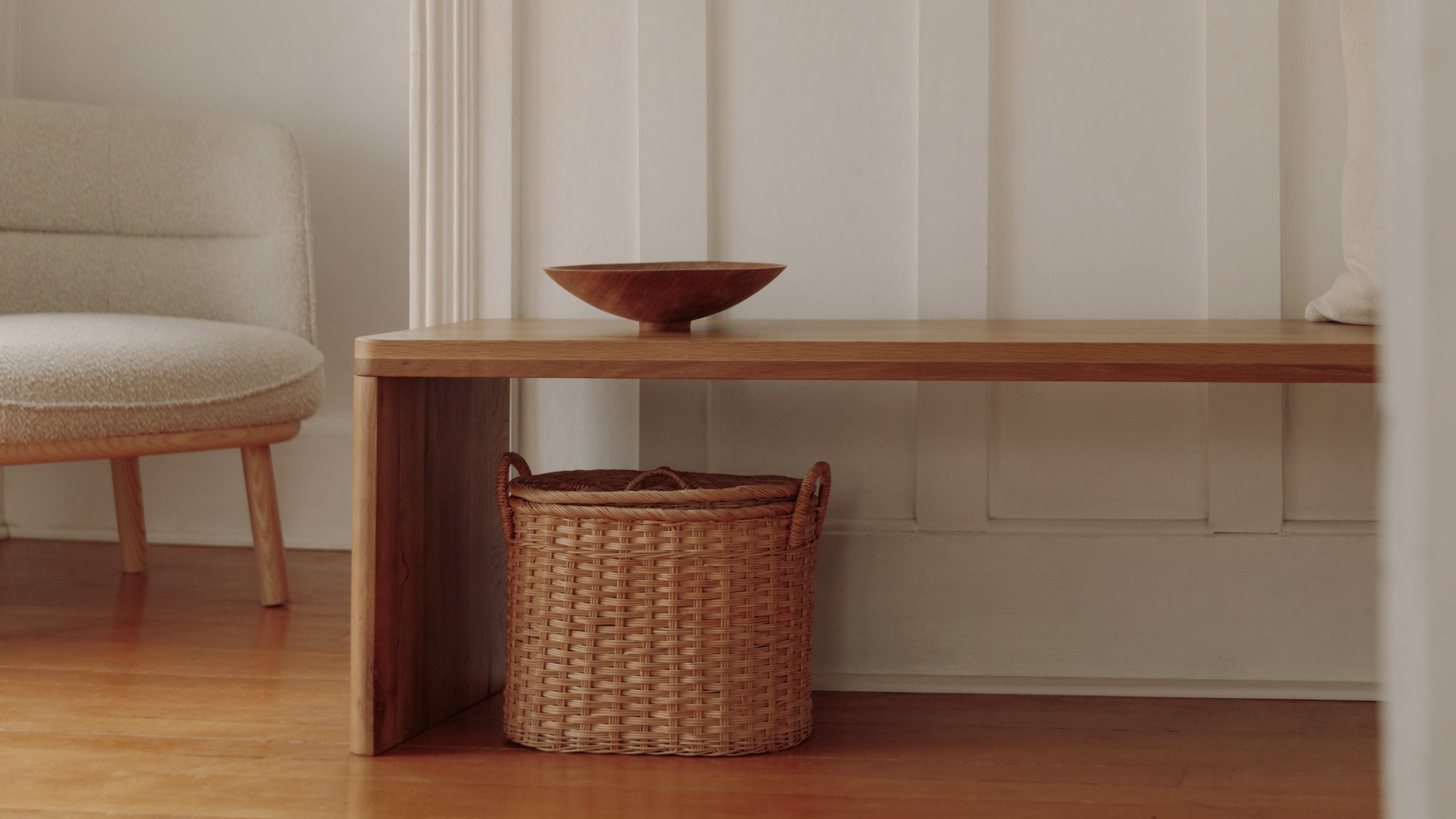 Oak Bench for 2, Dining or Entryway