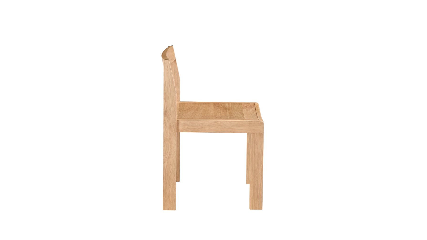 Oak Dining Chair, Set of 2, Modern Minimalist