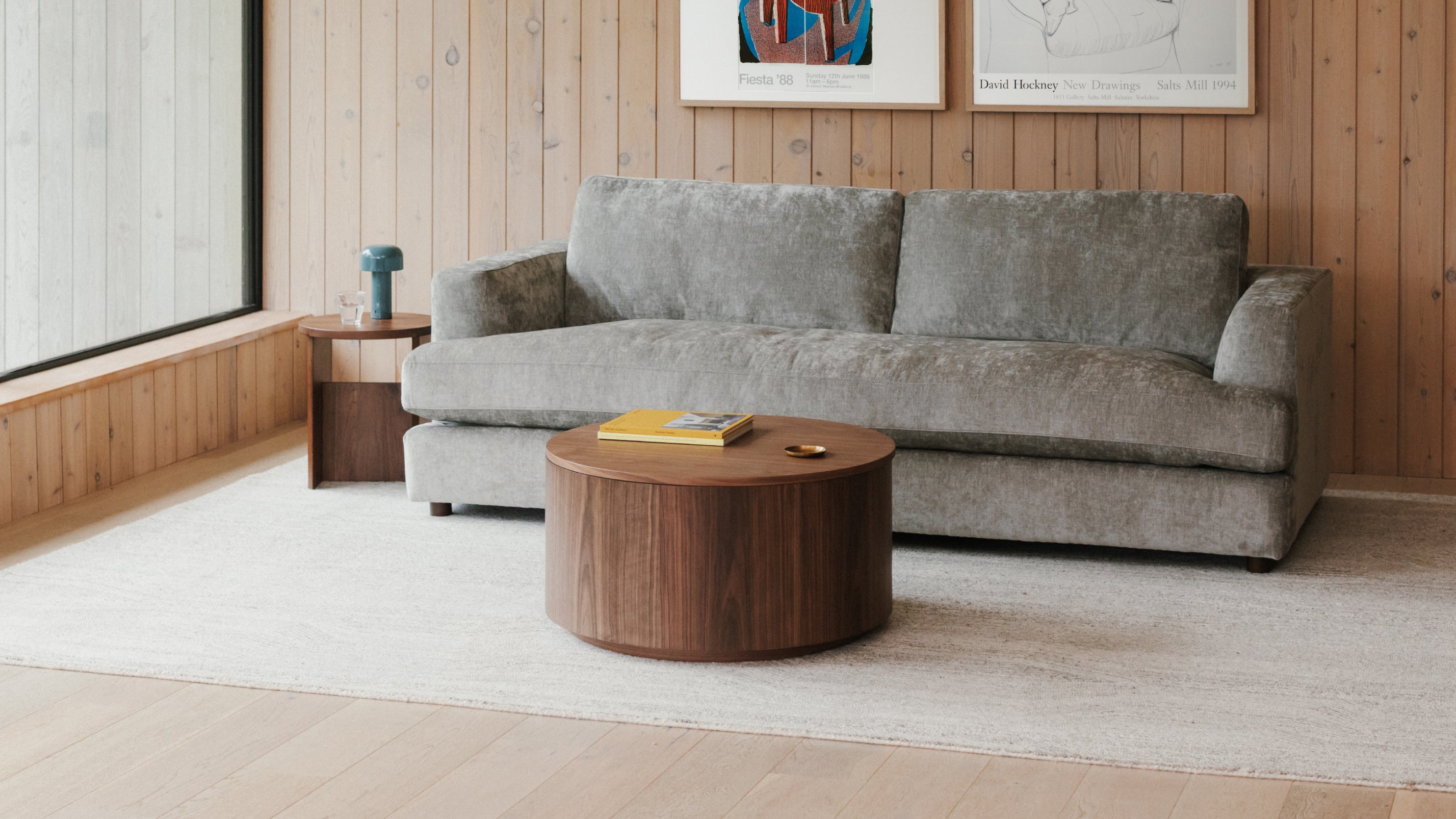 Walnut Storage Coffee Table, Multi-Purpose
