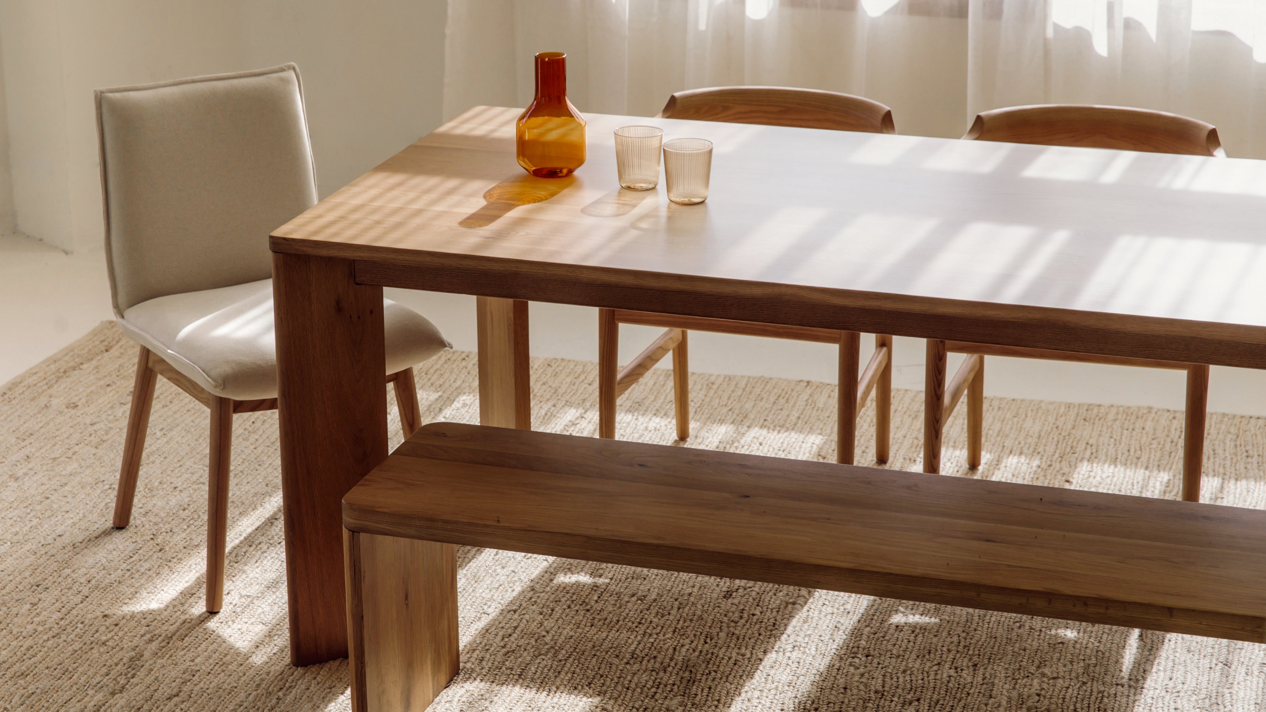 Oak Dining Table, Seats 4-6