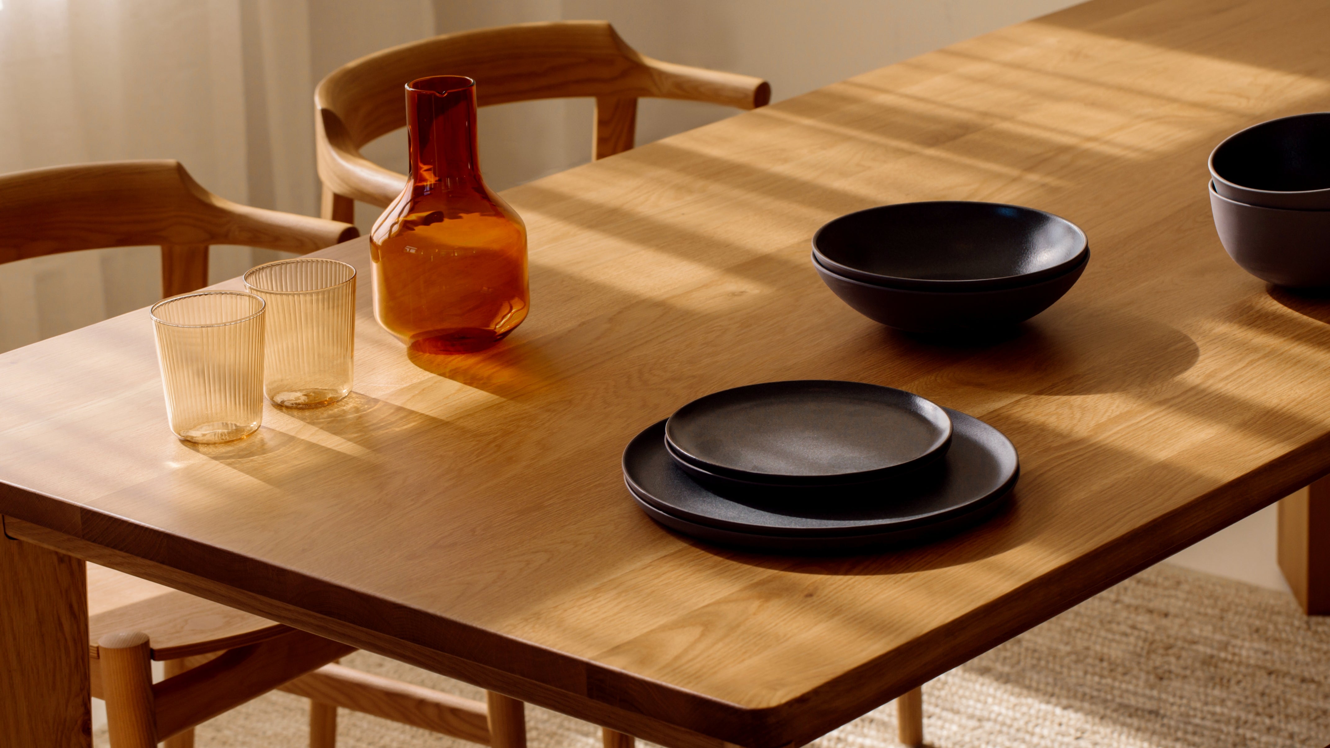 Oak Dining Table, Seats 4-6